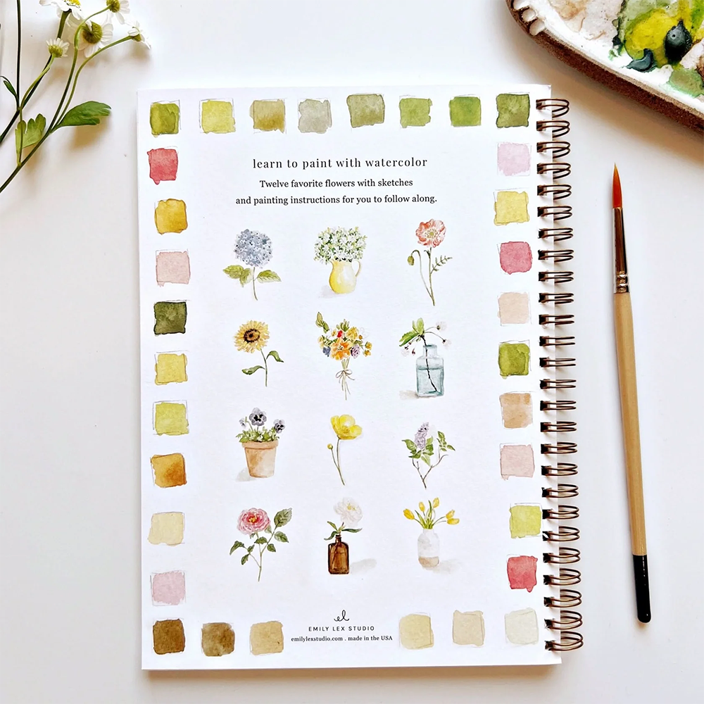 Emily Lex Studio Watercolor Workbook - Flowers