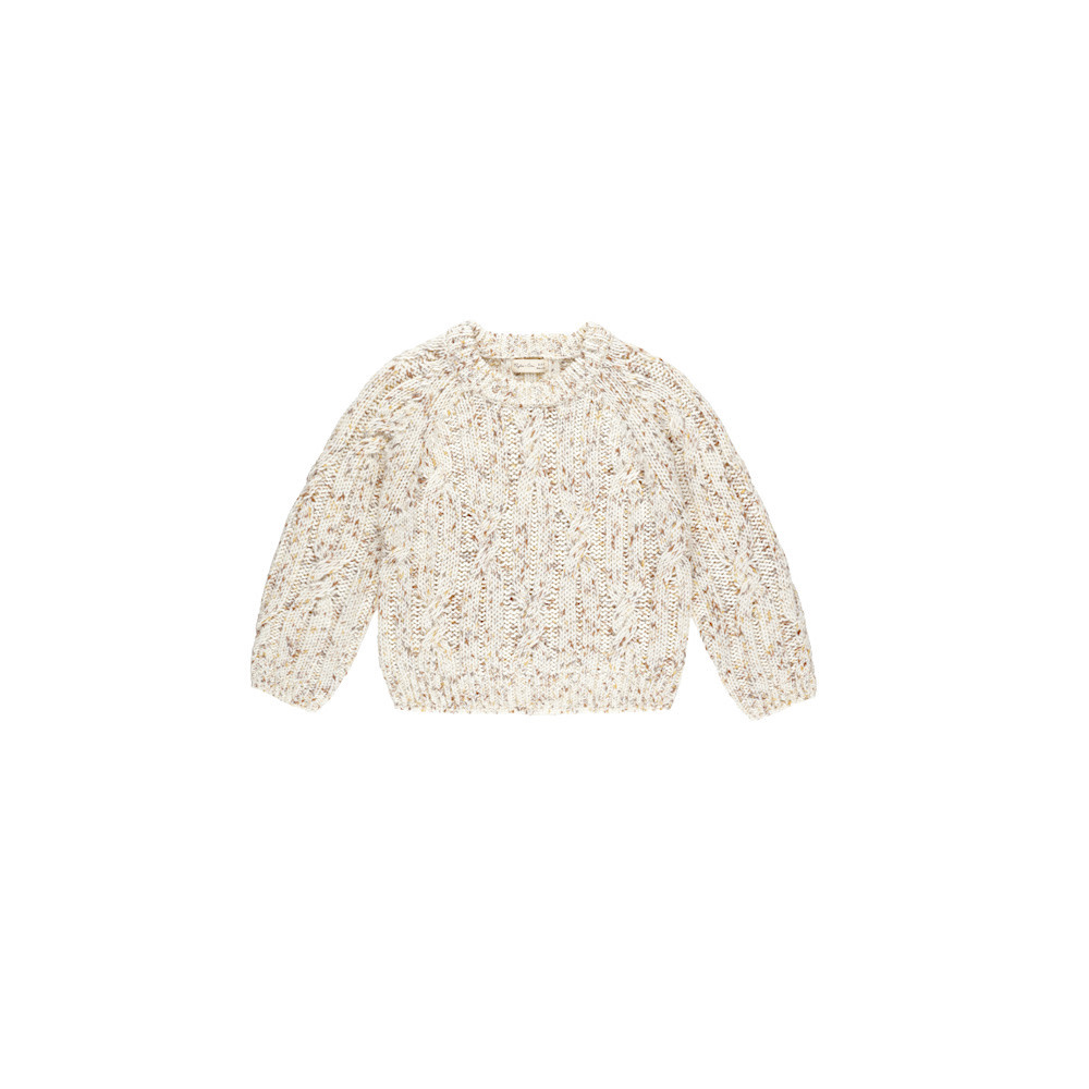 Rylee + Cru Rylee + Cru Cable-Knit Sweater - Natural Speckle