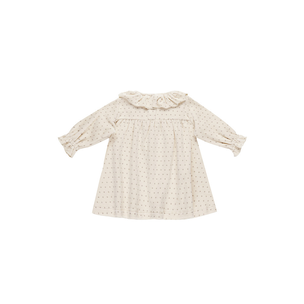 Quincy Mae Velour Baby Dress - Polka Dot