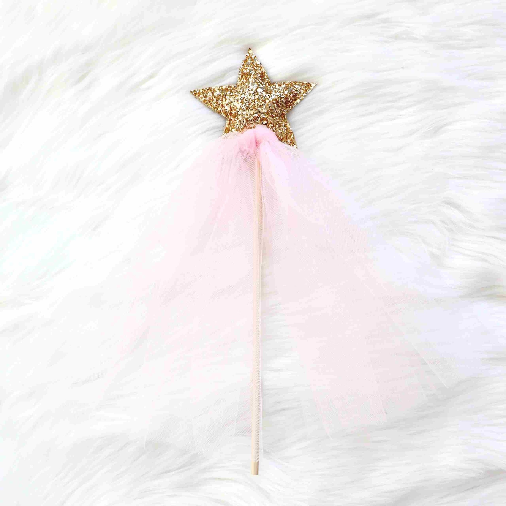 Bailey & Ava Bailey & Ava Glitter Sparkle Magic Wand - Gold/Pink