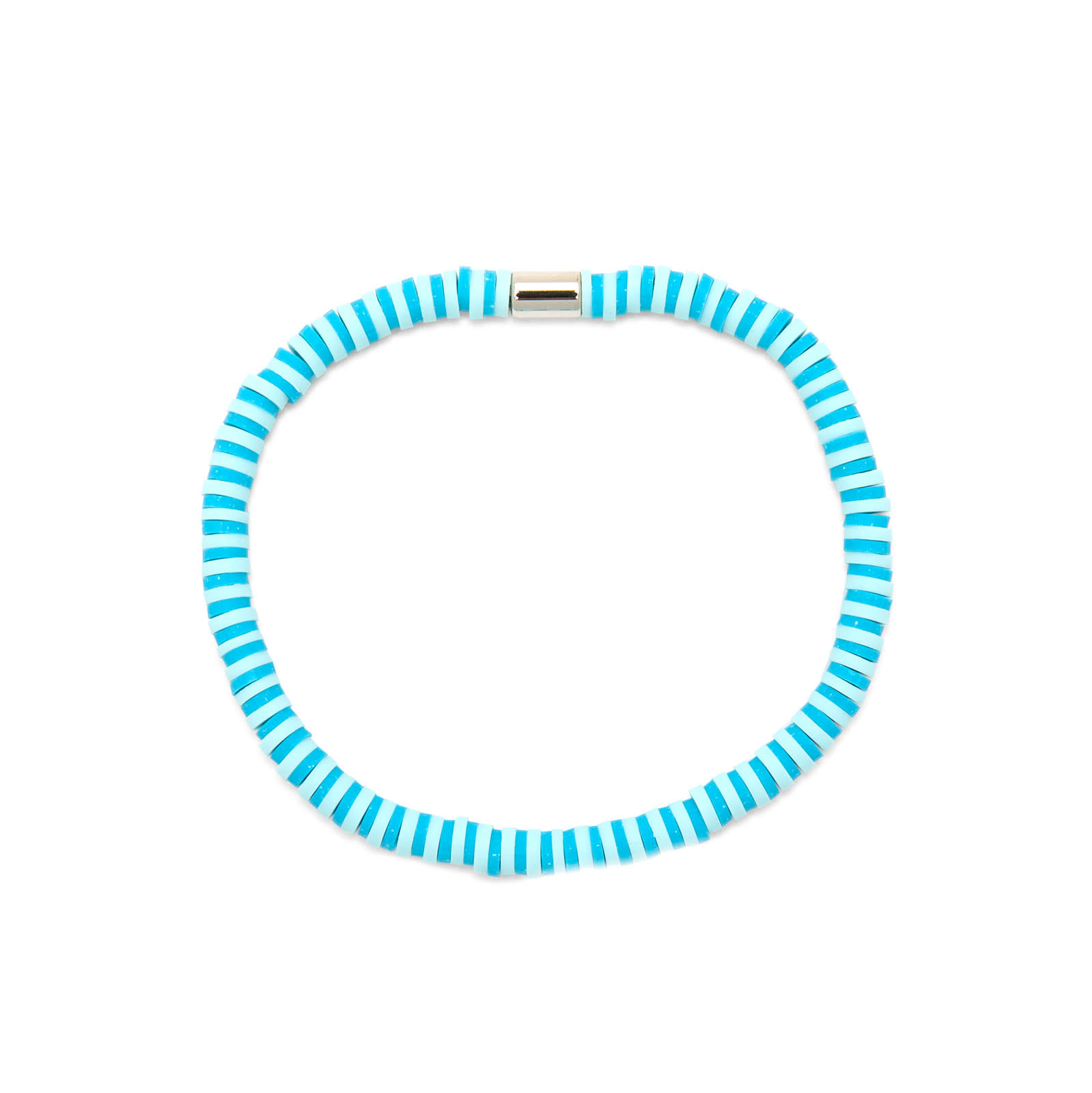 Pura Vida - Seascape Disc Stretch Bracelet - Canal Blues