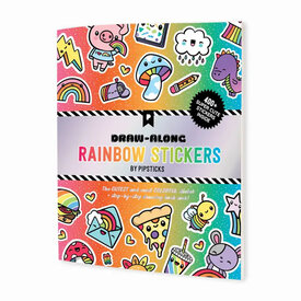 Pipsticks Pipsticks Draw Along Sticker Book - Rainbow
