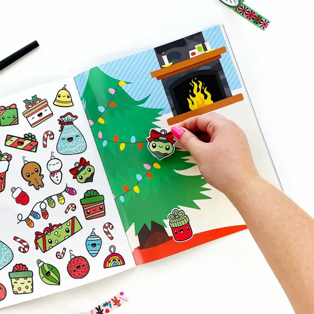 Pipsticks Draw Along Sticker Book - Christmas