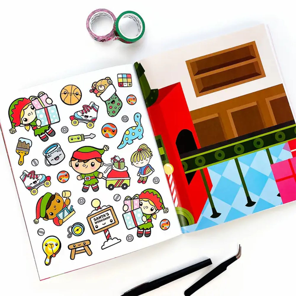 Pipsticks Draw Along Sticker Book - Christmas