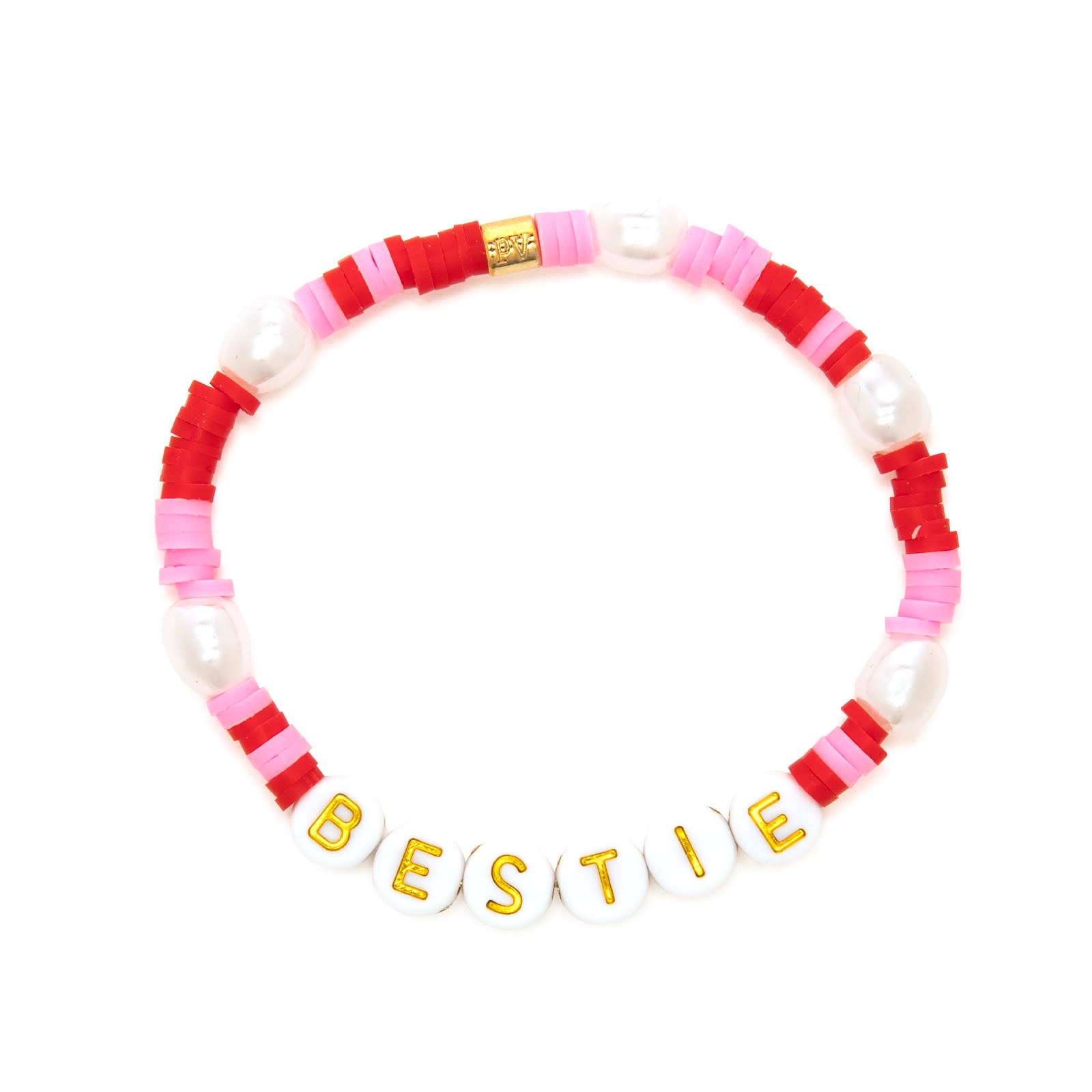 Pura Vida Pura Vida - Vinyl Disc Alphabet Bead Bracelet - Bestie