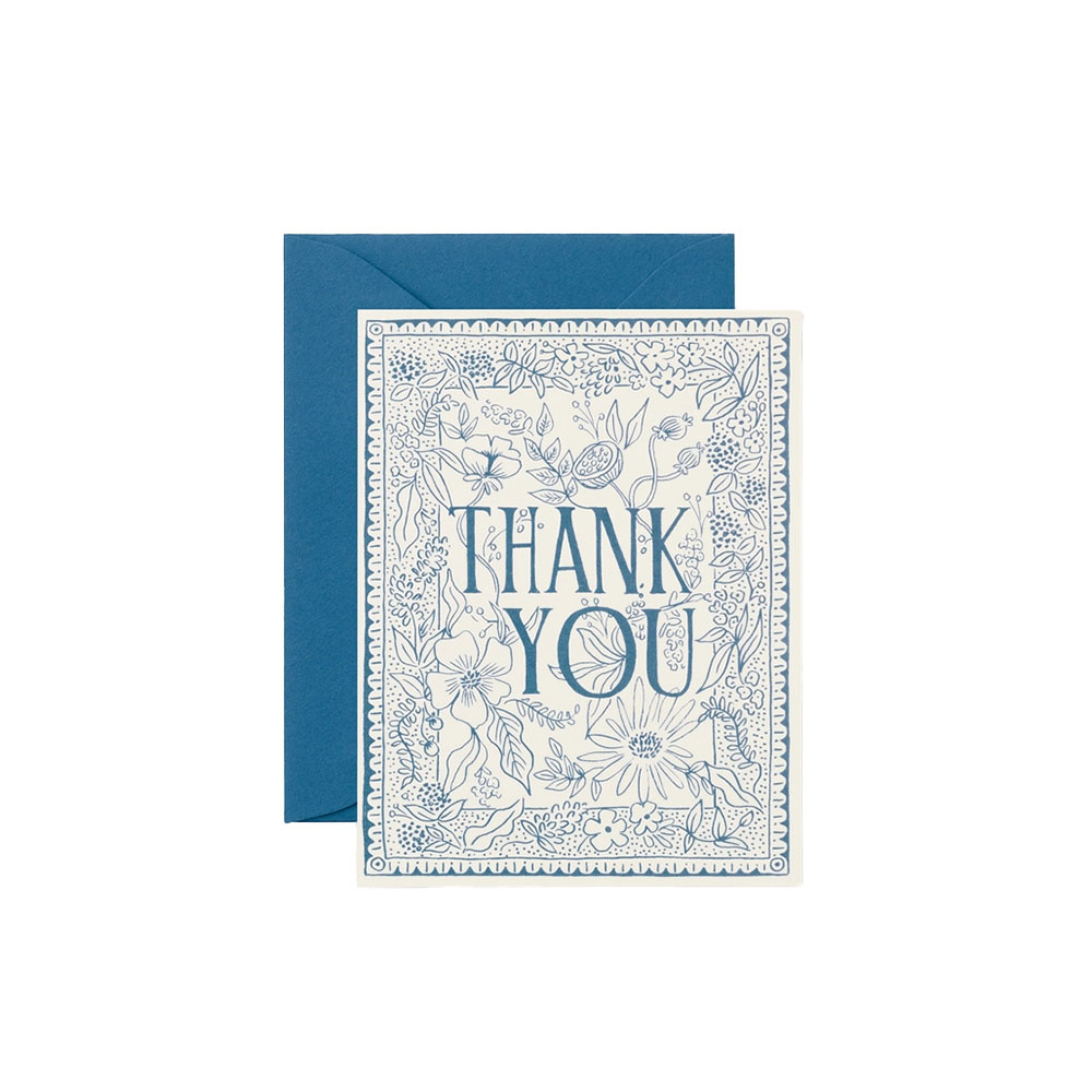 Rifle Paper Co. - Delft Thank You - Box Set of 8 Cards