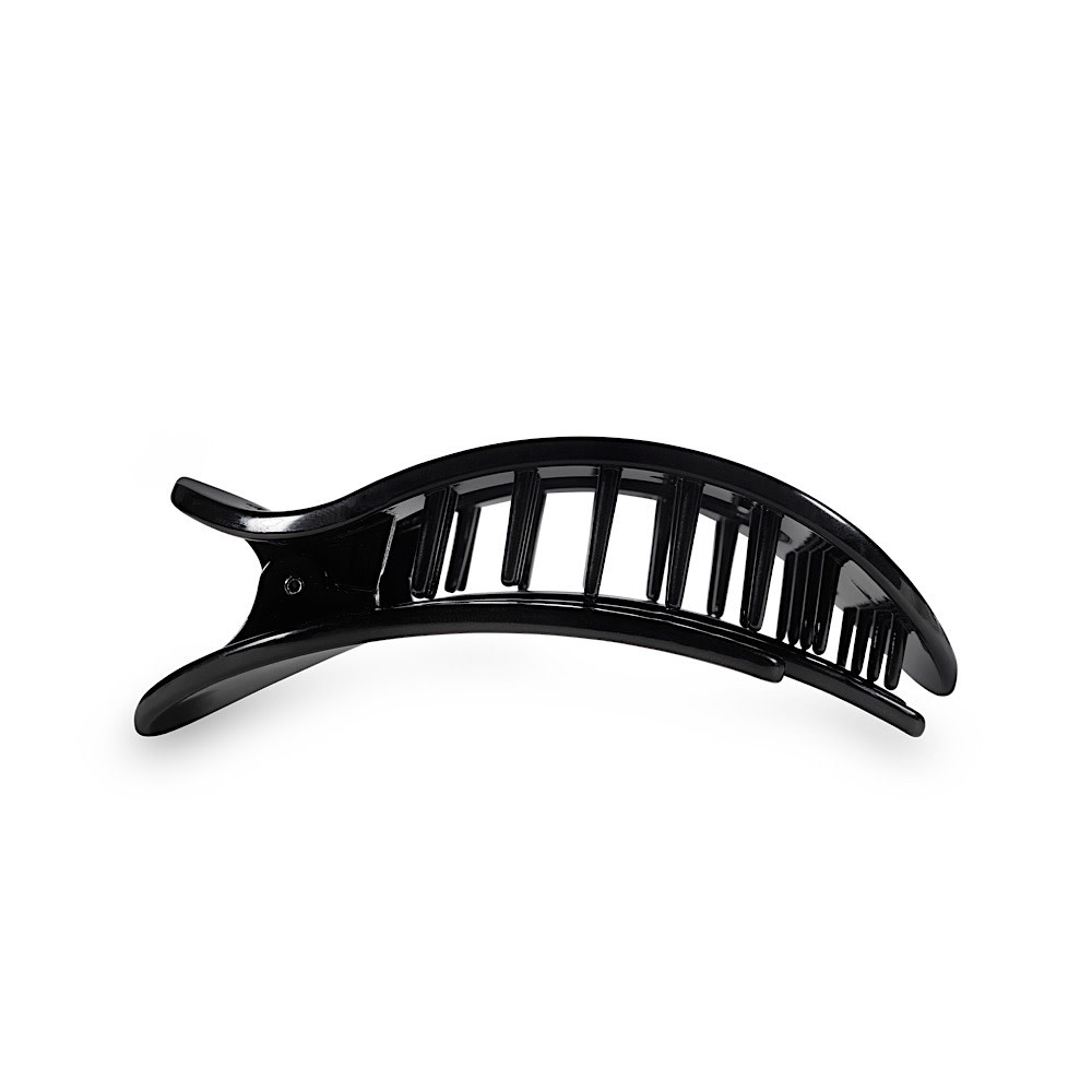 Teleties Flat Round Clip - Large - Jet Black