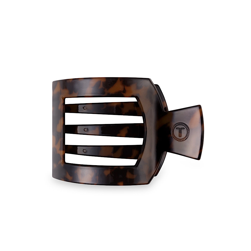 Teleties Flat Square Clip - Small - Tortoise