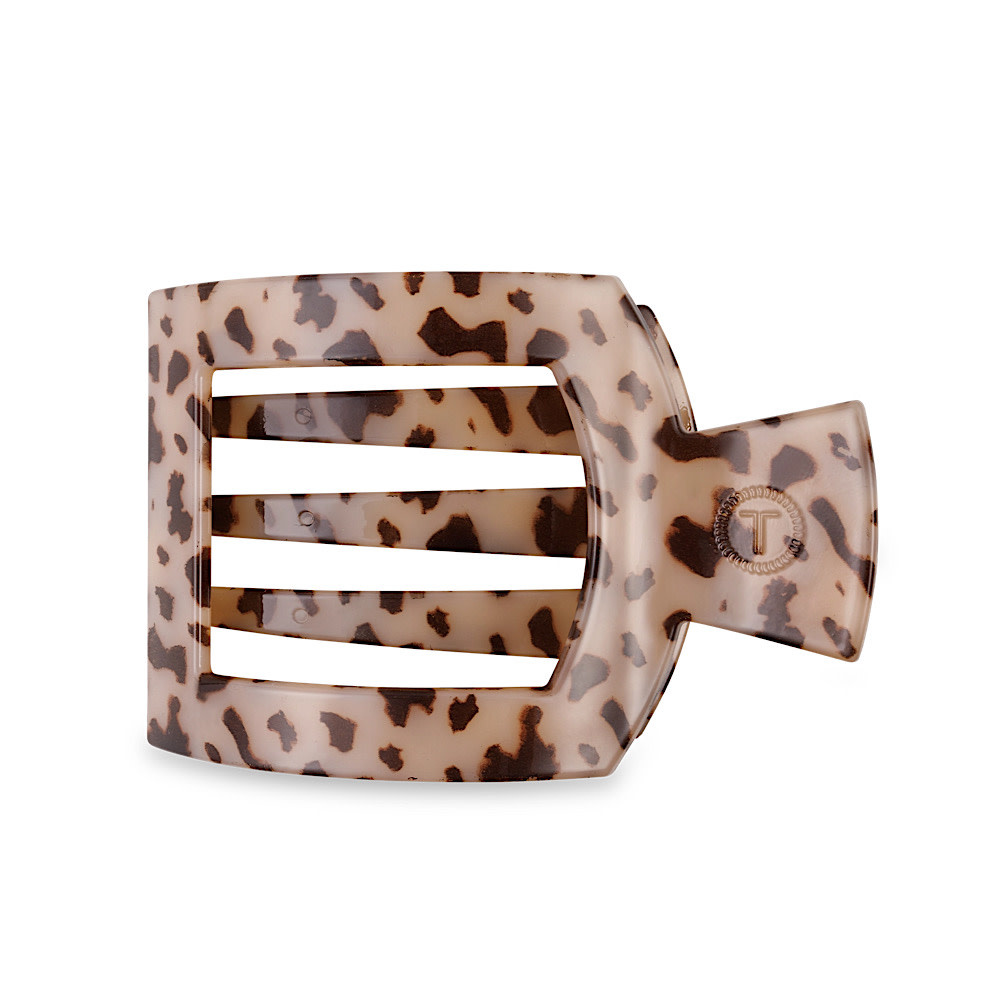 Teleties Flat Square Clip - Medium - Blonde Tortoise
