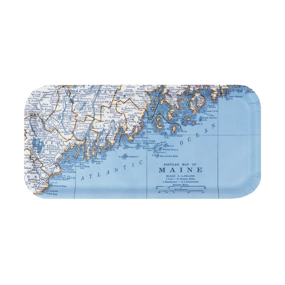 Daytrip Society Small Tray - Vintage Maine Map
