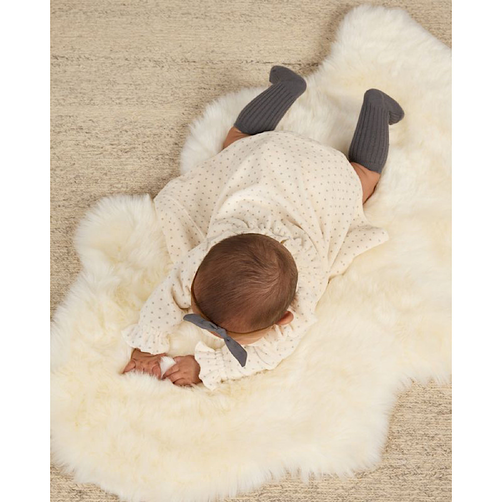 Quincy Mae Velour Baby Dress - Polka Dot