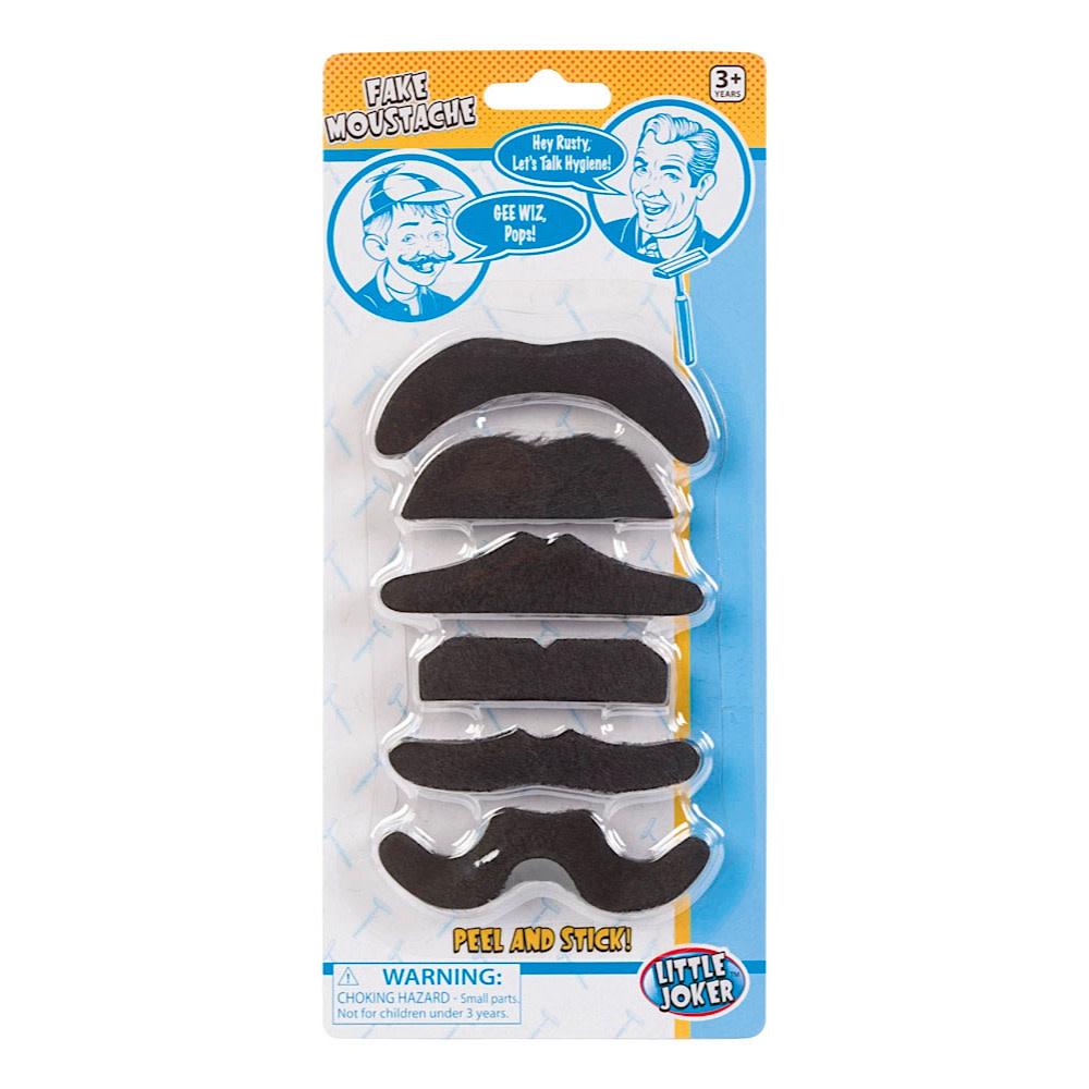Toysmith Fake Moustache Stickers