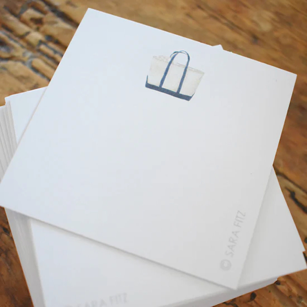 Sara Fitz Notelet - Canvas Tote