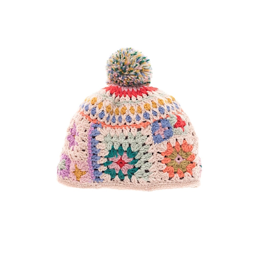 French Knot - Woodstock Crochet Hat - Natural