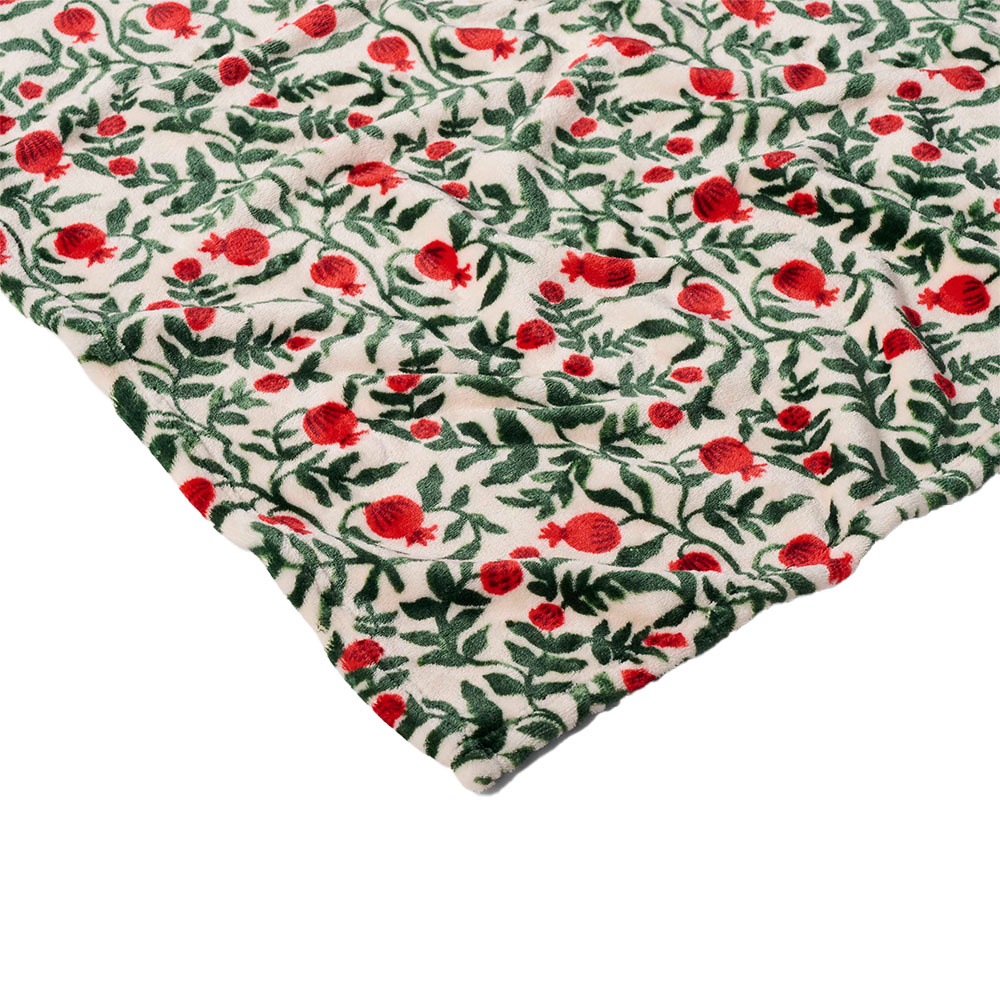 Rifle Paper Co. - Fleece Blanket - Christmas Pomegranate