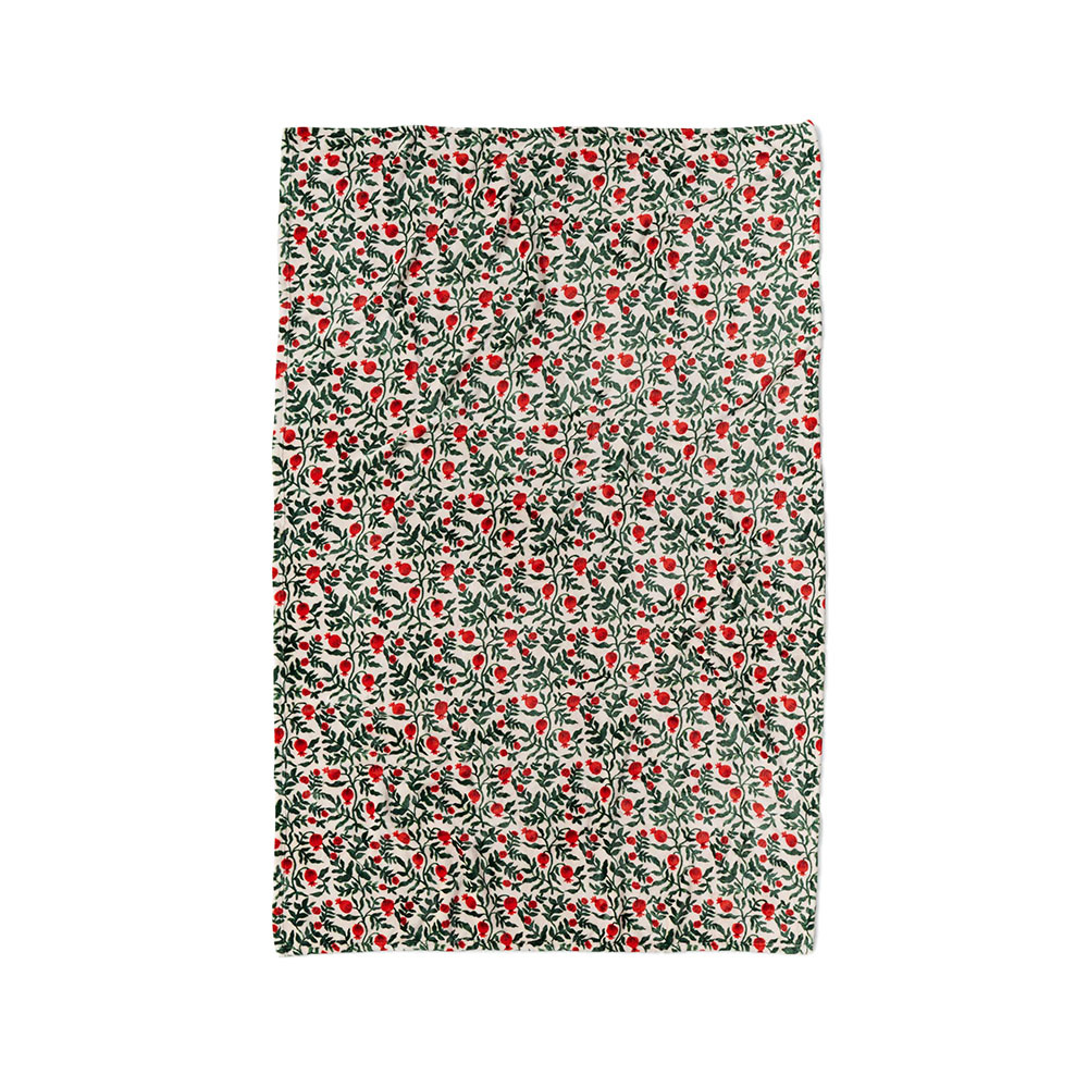 Rifle Paper Co. - Fleece Blanket - Christmas Pomegranate
