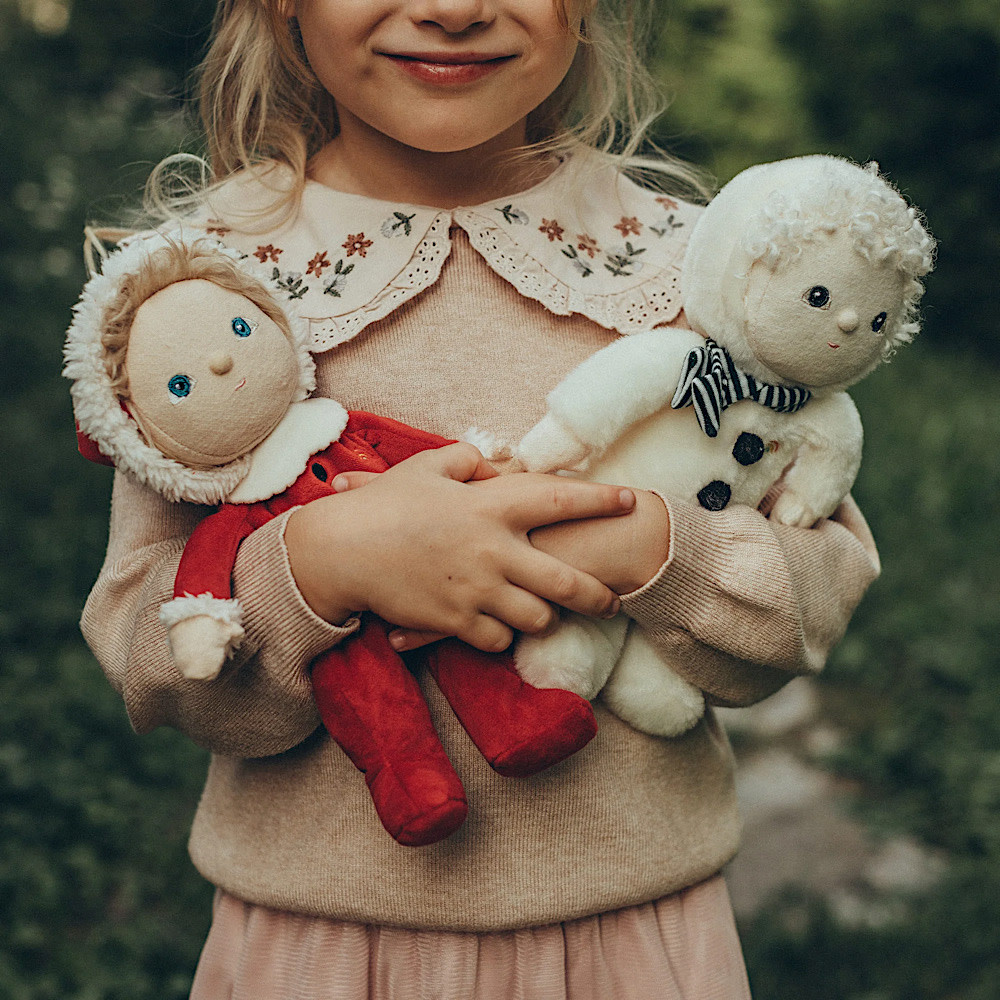 Olli Ella - Dinky Dinkum Doll - Sidney Snowman - White
