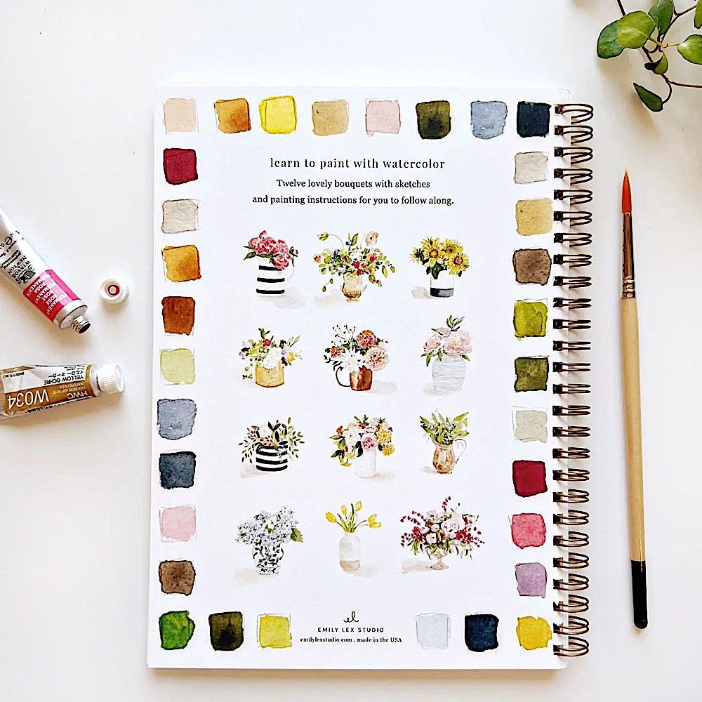 Emily Lex Studio Watercolor Workbook - Bouquets