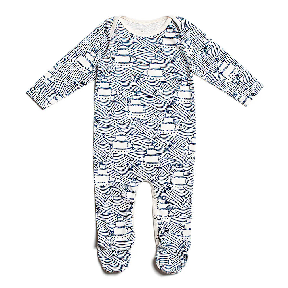 Winter Water Factory Footed Romper - High Seas Navy