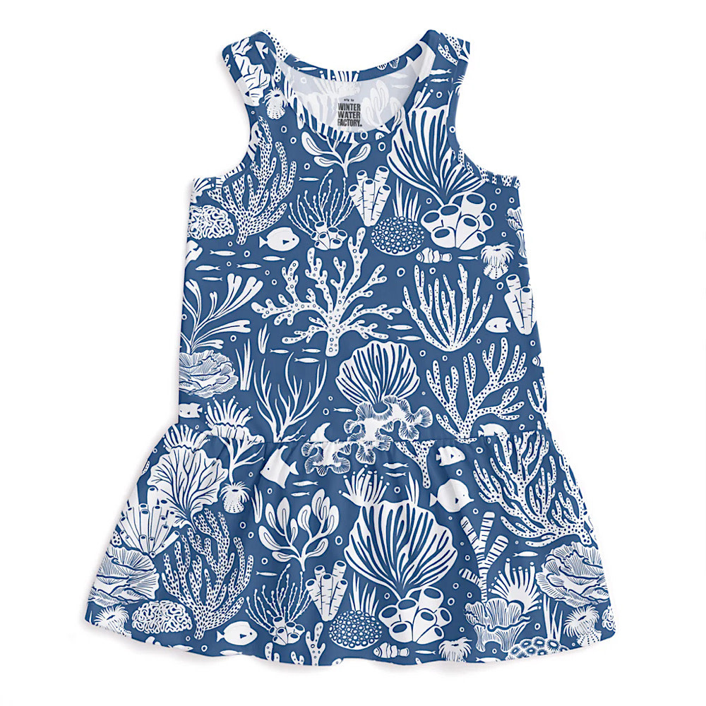 Winter Water Factory Winter Water Factory Valencia Dress - Corals Blue