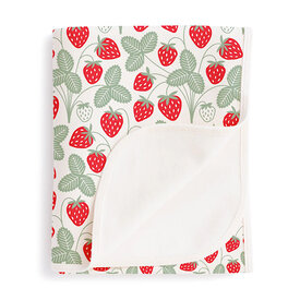 Winter Water Factory Winter Water Factory French Terry Blanket - Strawberries Red & Green