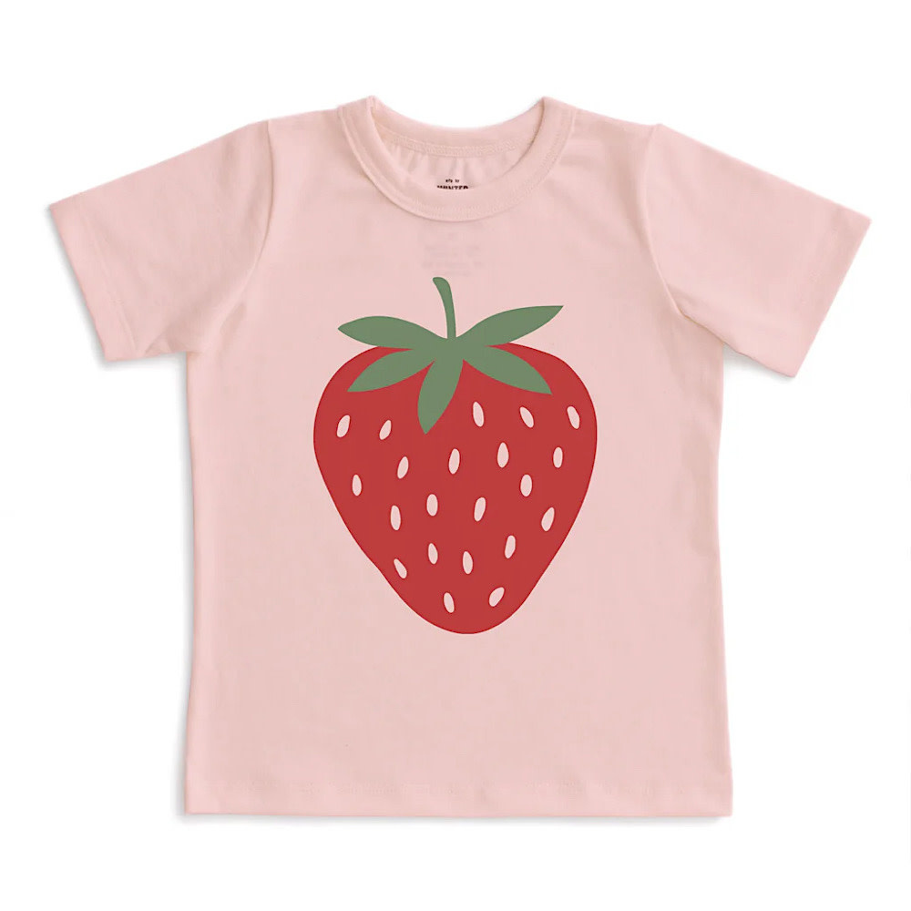 Winter Water Factory Winter Water Factory Short Sleeve Graphic Tee - Strawberry Pink