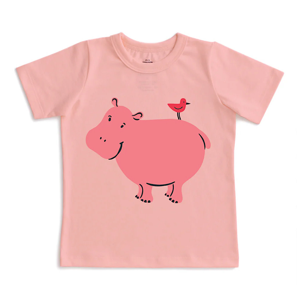 Winter Water Factory Short Sleeve Graphic Tee - Hippo Pink
