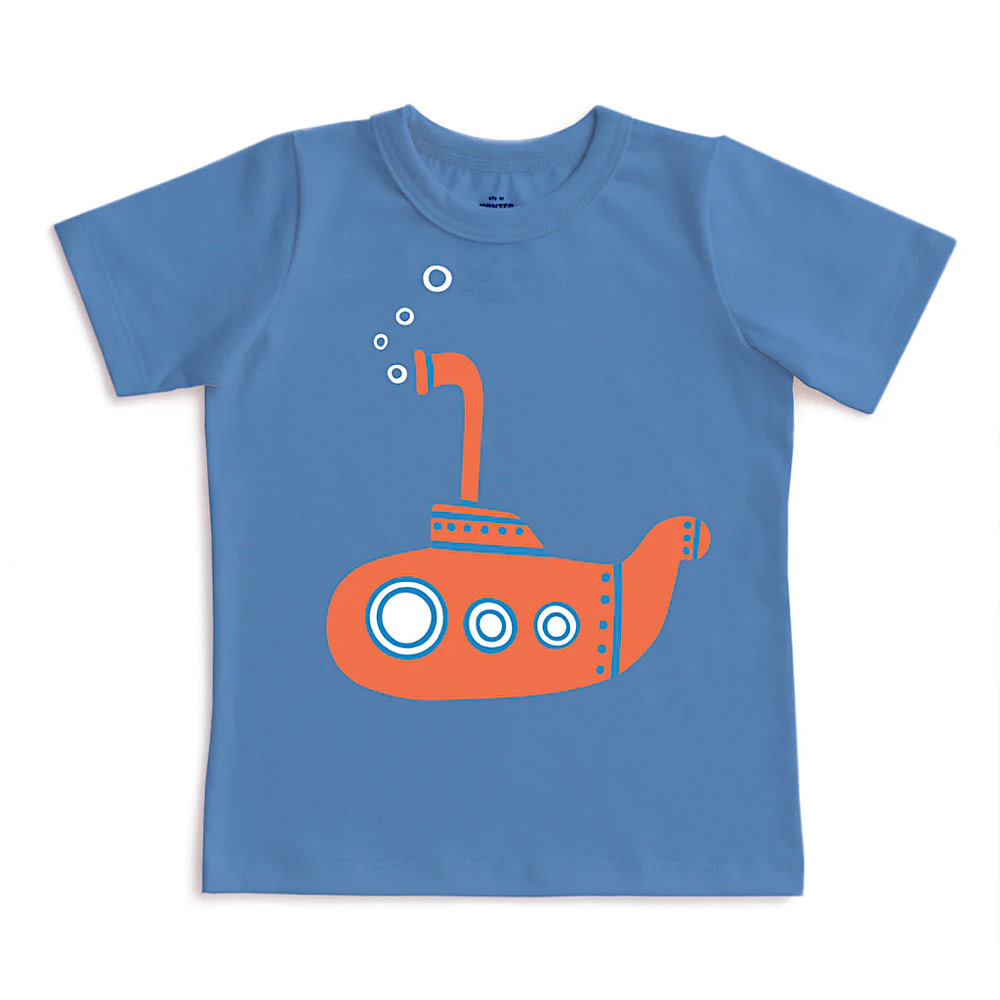 Winter Water Factory Short Sleeve Graphic Tee - Submarine Lake Blue