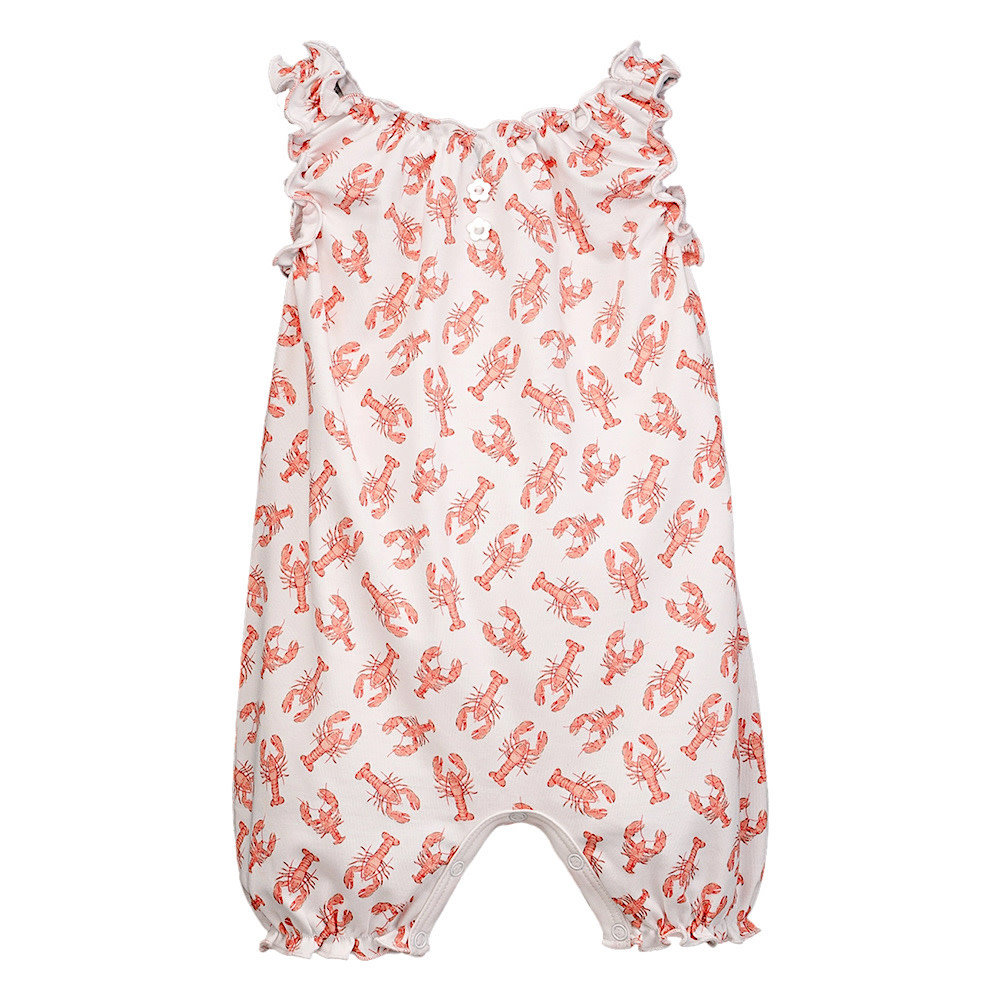 Feather Baby Sleeveless Romper - Crustacean Craze