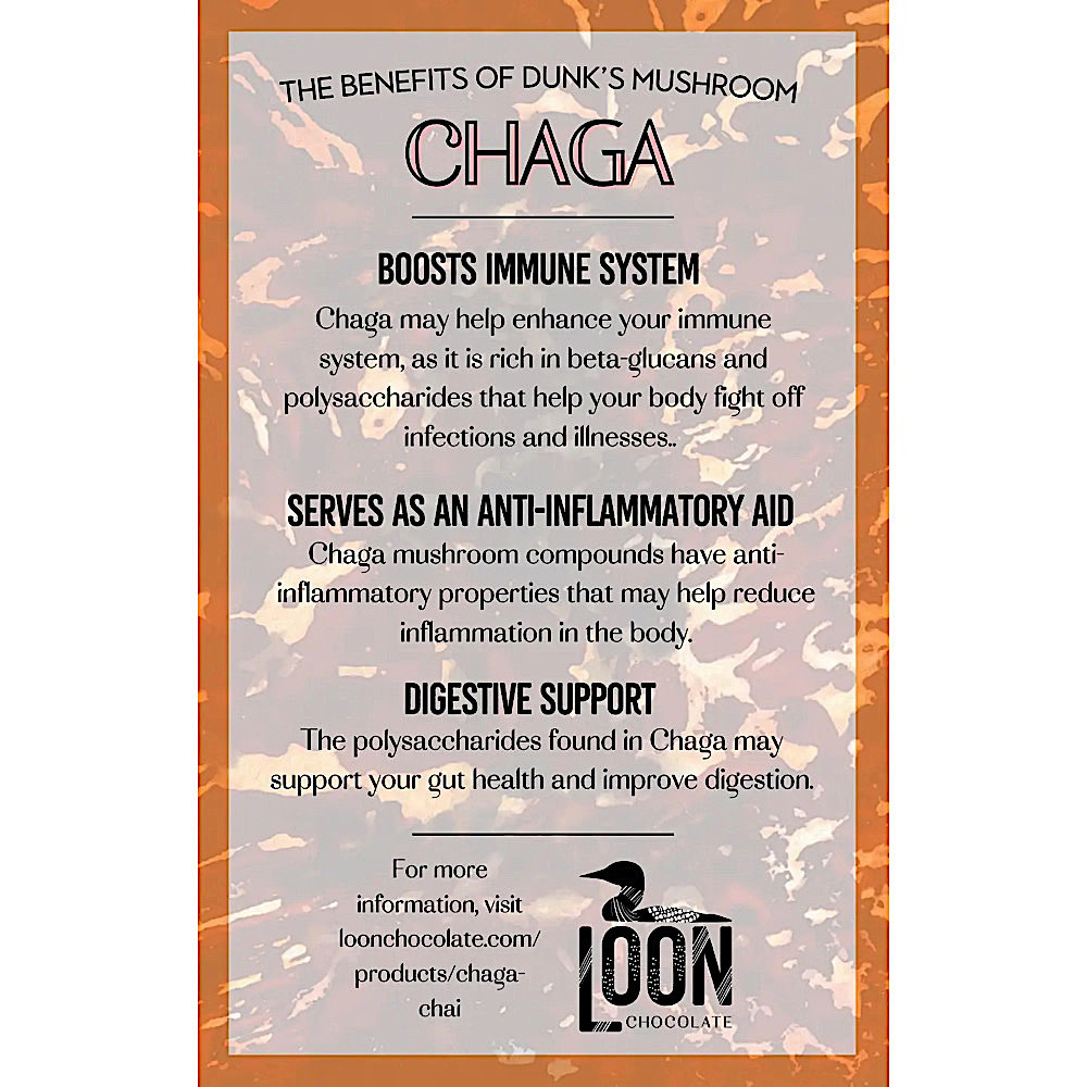 Loon Chocolate - Chaga Chai Dark Chocolate Bar