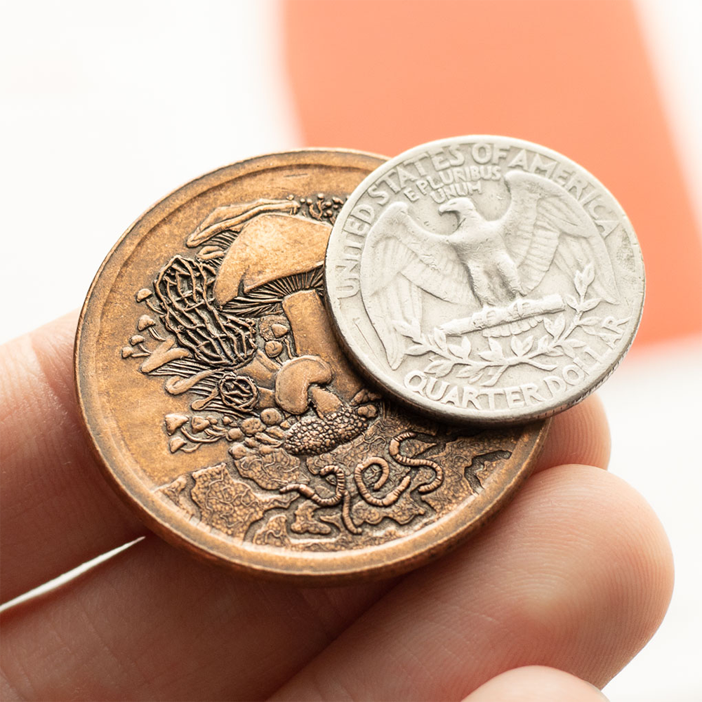 Shire Post Mint Decision Maker Coin - Mushroom