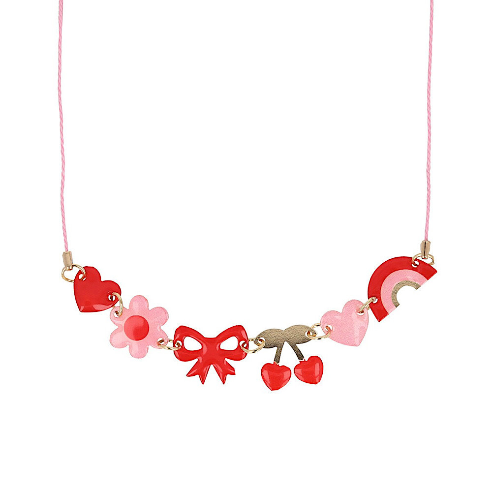 Meri Meri Meri Meri - Hearts & Cherries Enamel Charm Necklace