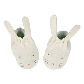 Meri Meri Meri Meri - Bunny Baby Booties - Mint 0-6M