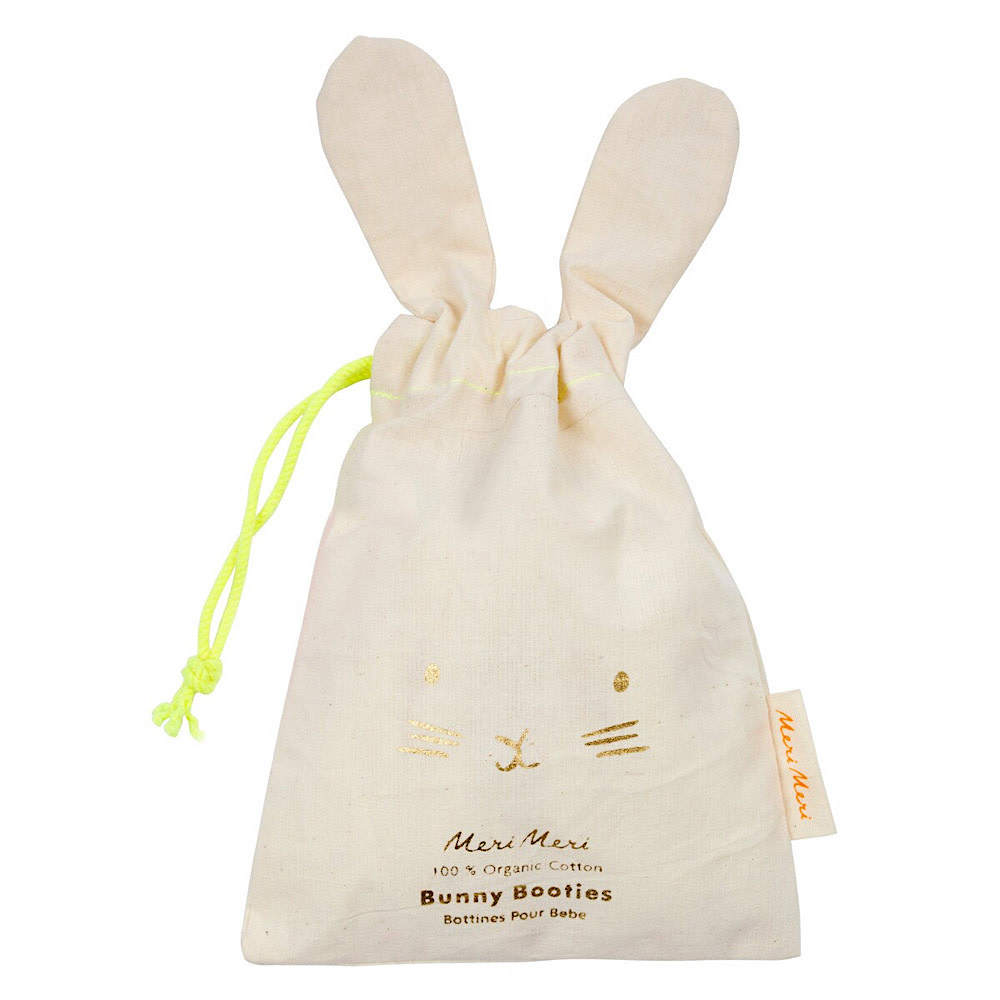 Meri Meri - Bunny Baby Booties - Mint 0-6M