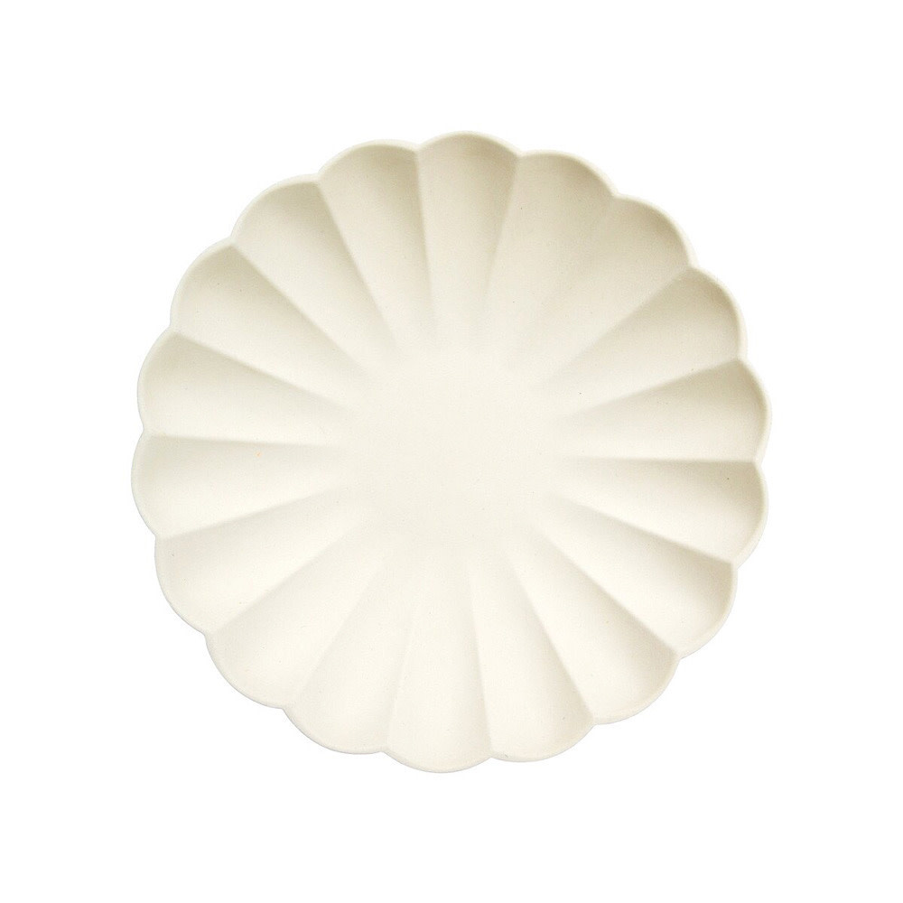 Meri Meri Meri Meri - Small Compostable Plates - Cream