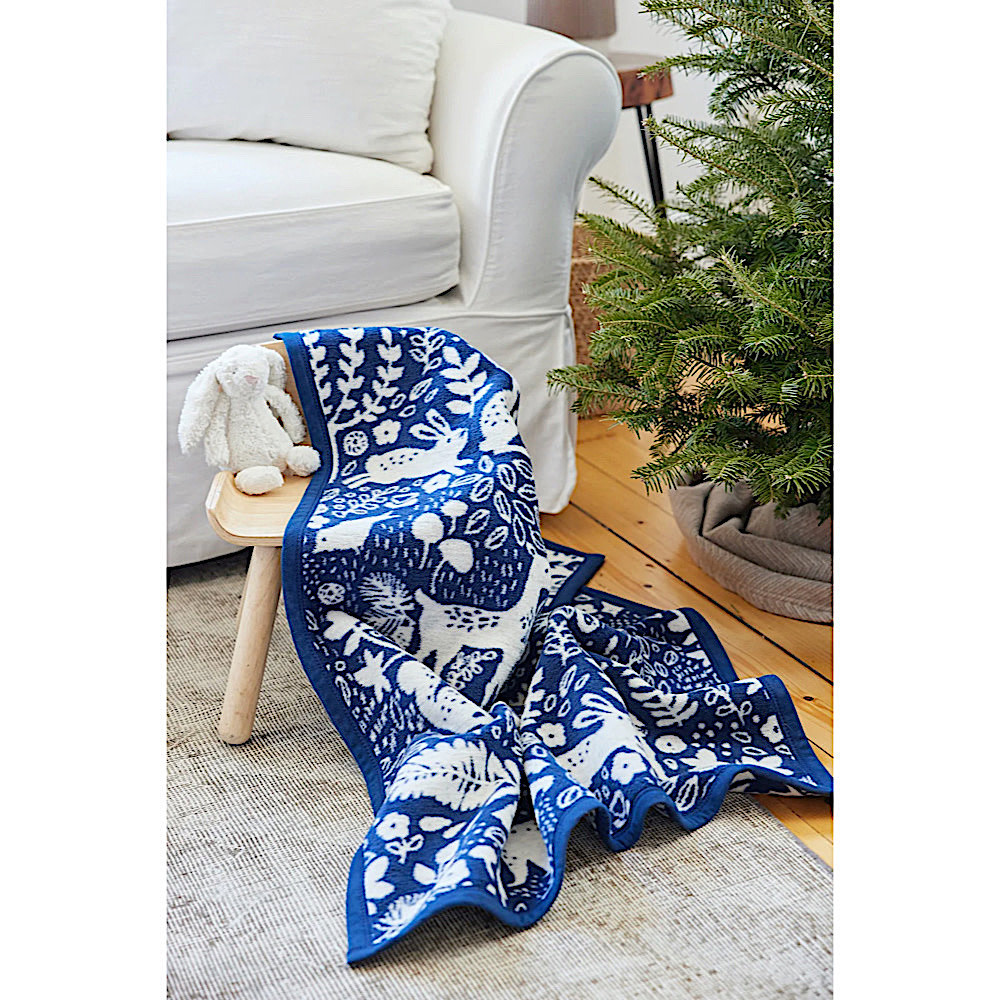ChappyWrap - Mini Blanket - Whimsical Woods Navy
