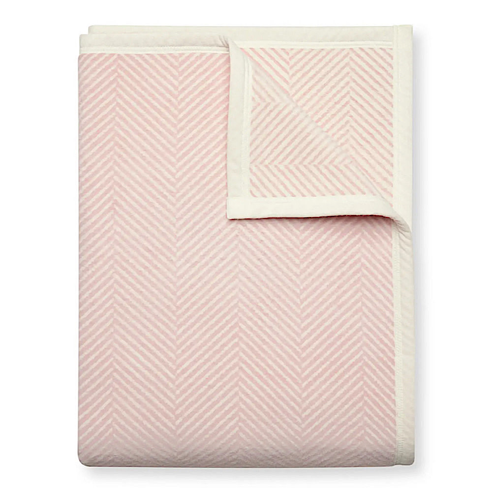 ChappyWrap - Original Blanket - Harborview Herringbone - Blush Pink