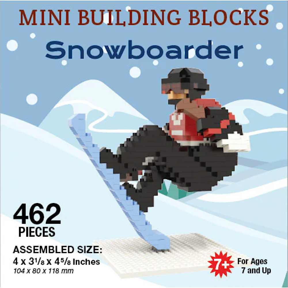 Mini Building Blocks Snowboarder