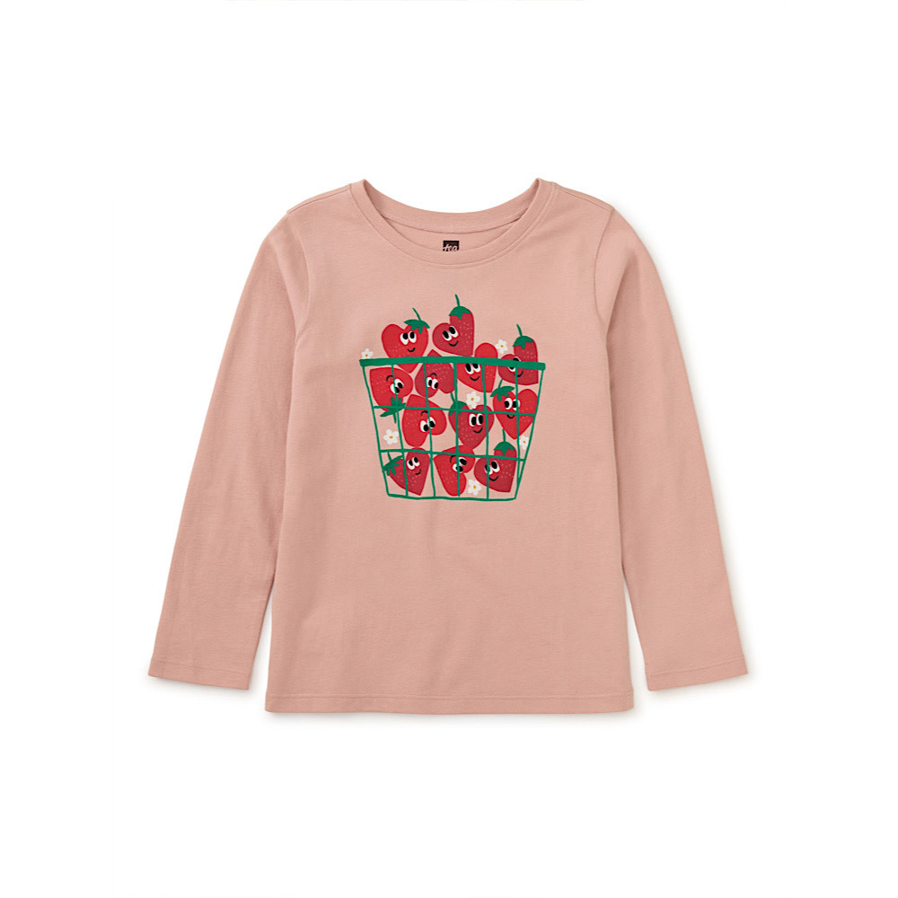 Tea Collection Heart Berries Graphic Tee - Cameo Pink