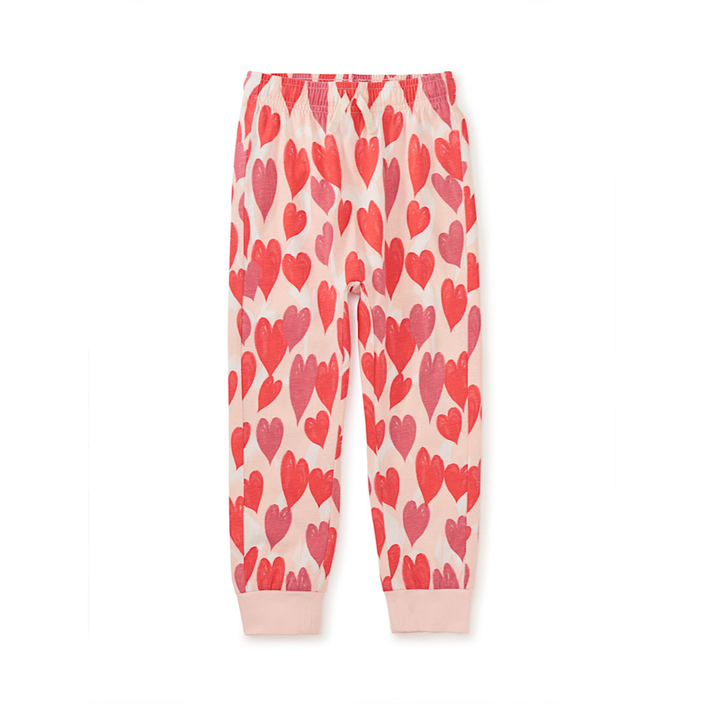 Tea Collection Printed Everyday Joggers - Marbled Hearts