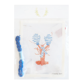 All About Stitching Sara Fitz Needlepoint Kit - Cozy Lobster