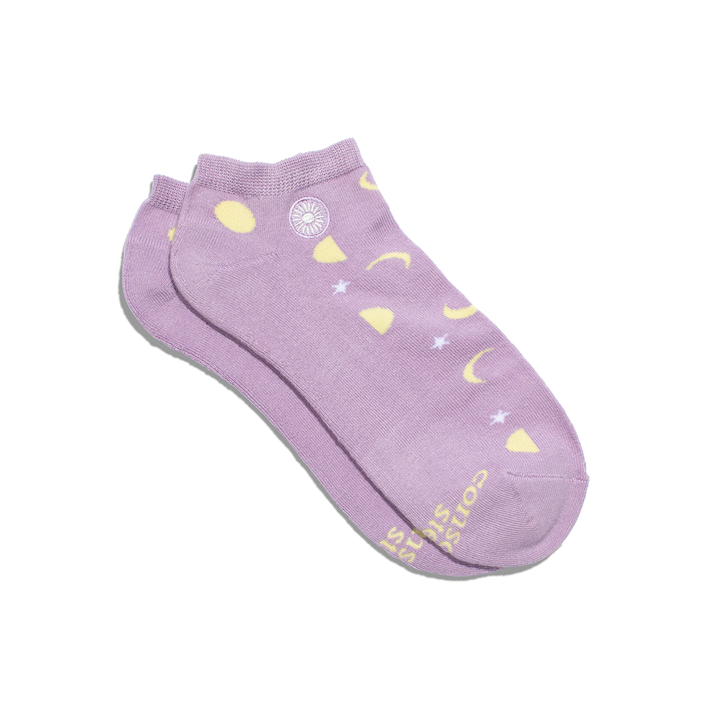 Conscious Step Conscious Step Ankle Socks - Purple Moons