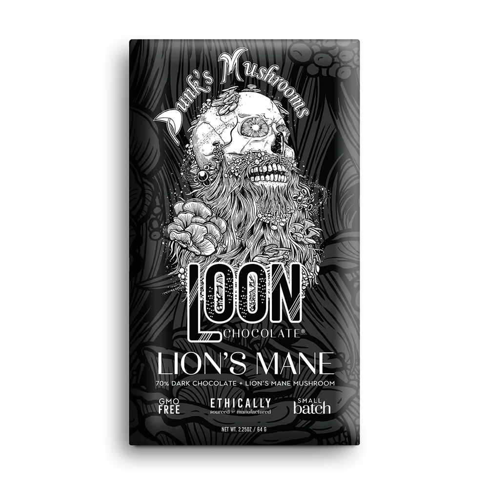 Loon Chocolate Loon Chocolate - Lion's Mane Powder Dark Chocolate Bar