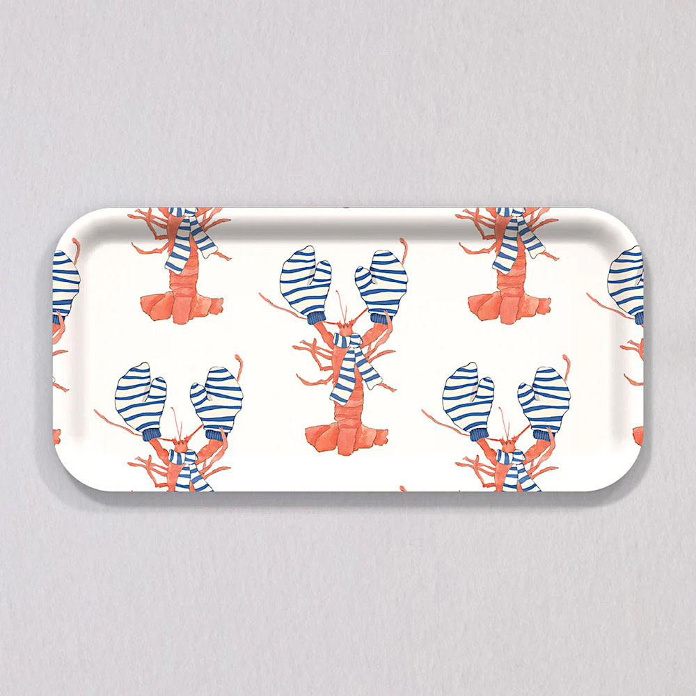 Trays4Us Sara Fitz Small Tray - Cozy Lobster