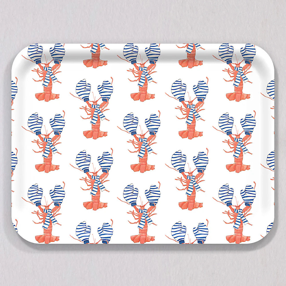 Trays4Us Sara Fitz Large Tray - Cozy Lobster