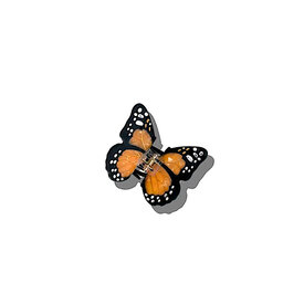 Solar Eclipse Mini Claw Hair Clip - Orange Monarch Butterfly