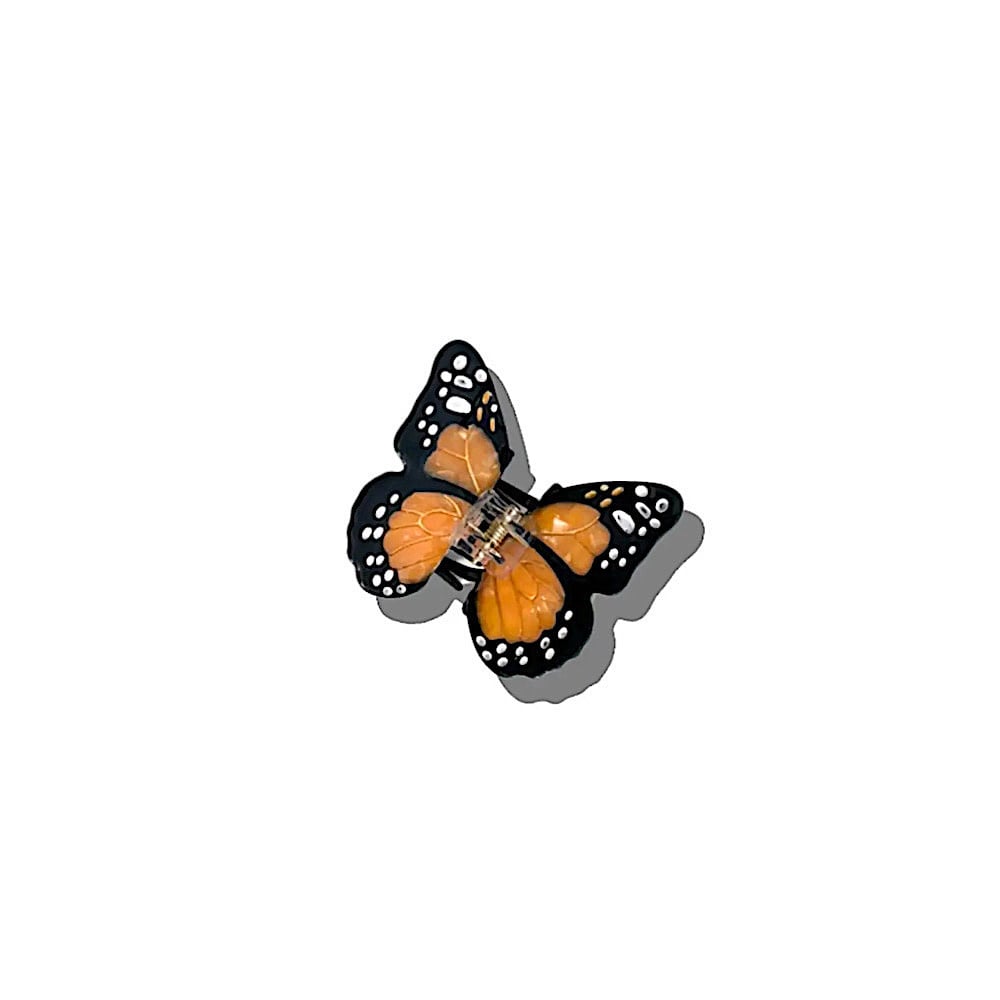 Solar Eclipse Solar Eclipse Mini Claw Hair Clip - Orange Monarch Butterfly