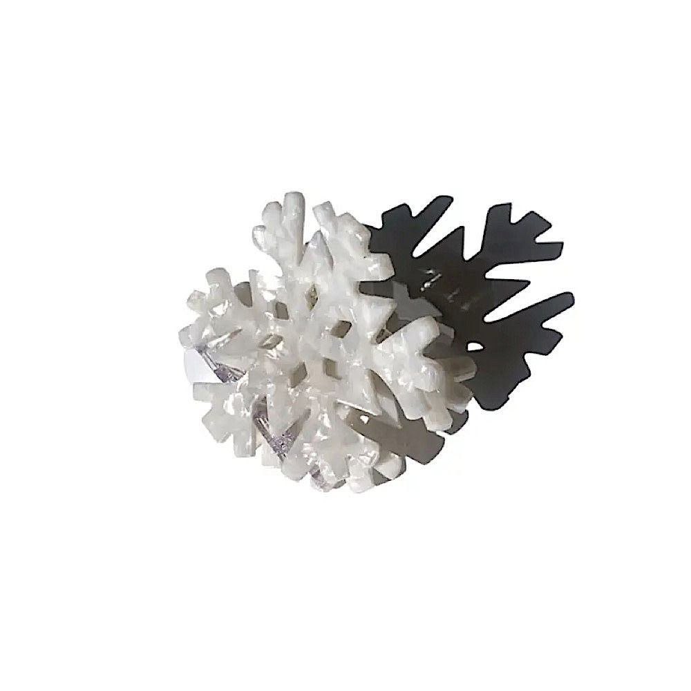 Solar Eclipse Snowflake Claw Hair Clip