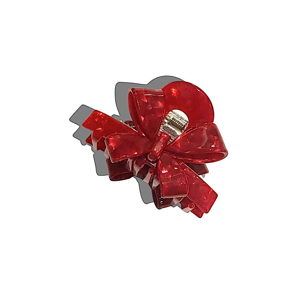 Bow Claw Hair Clip - Red