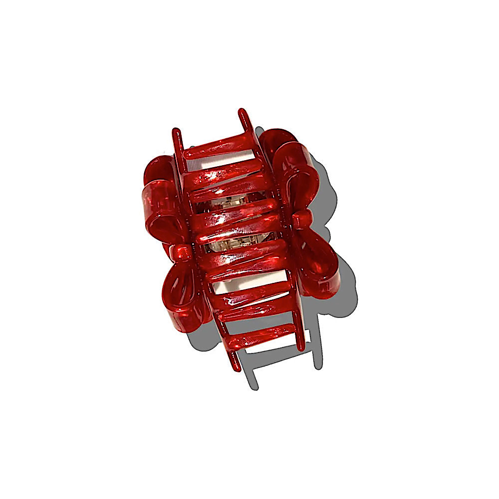 Bow Claw Hair Clip - Red